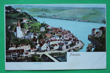 AK Passau / 1900 / Ilzstadt / Strassen / Heliocolor Karte Ottmar Zieher / Ortsansicht